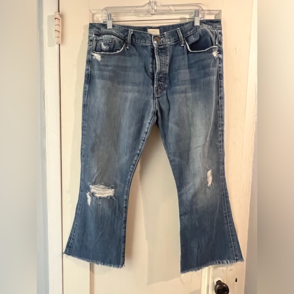 MOTHER JEANS The Nomad Crop Fray Twice as Nice 32 - Picture 3 of 9